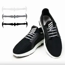 Новое поступление 6 см Силиконовые без галстука летучая мышь шнурки 16 шт./лот кроссовки/кожаный шнурок для обуви