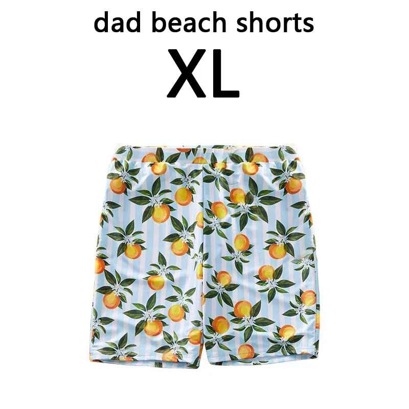 Пляжные шорты для мужчин и мальчиков; Семейный комплект бикини для женщин; коллекция года; сезон лето; оранжевый купальник с принтом для мамы и дочки; купальник для мамы и дочки - Цвет: dad size XL
