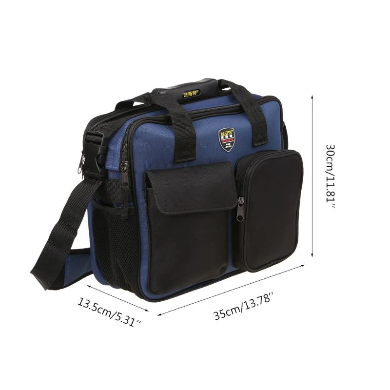 600D Repair Tool Kit Shoulder Bag Portable Handbag Storage Case Pouch Organizer With Reflective Strip For Worker Gardening mini tool bag