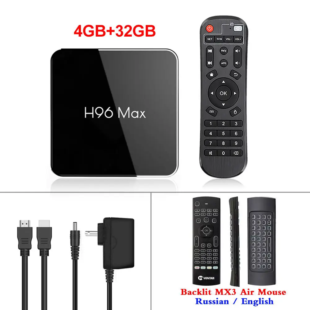 4 ГБ ОЗУ 64 Гб ПЗУ Android 9,0 ТВ приставка H96 MAX X2 Amlogic S905X2 Smart 4K медиаплеер 2,4G и 5G Wifi H96MAX телеприставка 2G16G - Цвет: 4G32G MX3