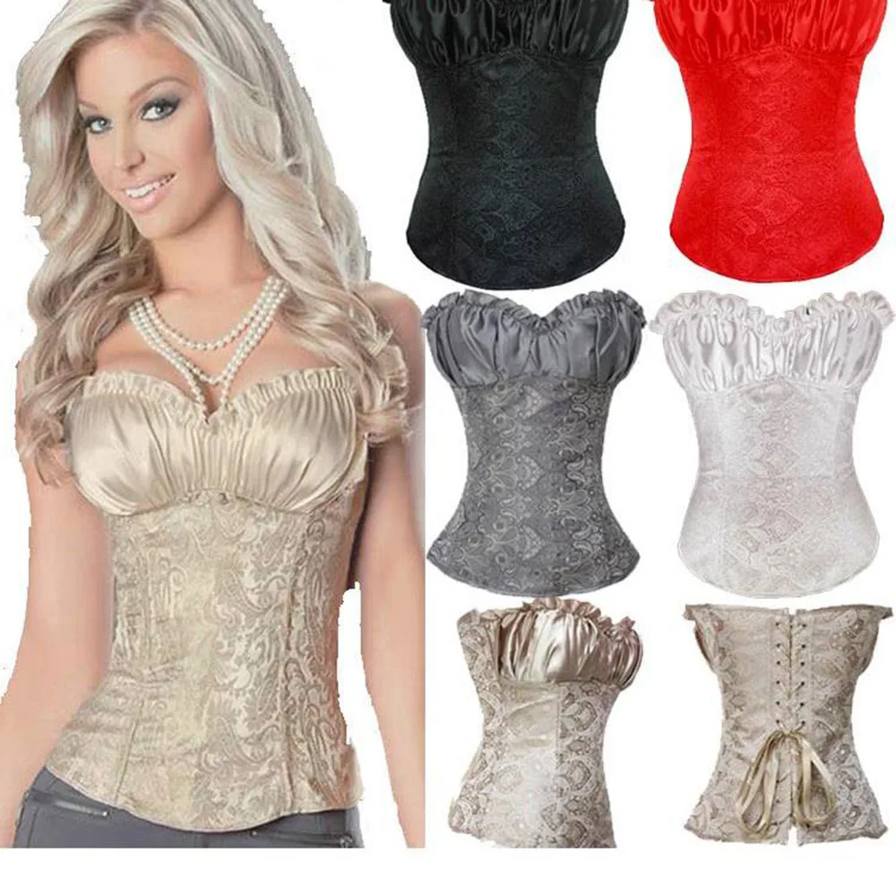 Corsets And Bustier Black Waist Shaper Corset Renaissance Sexy