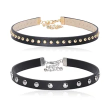 2017 Fashion Women Choker Necklaces for Women Chockers PU Leather Gothic Pendant anime statement kolye vintage collares Jewelry