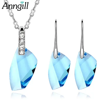 

Luxury Crystals From Swarovski Women Jewelry Sets Necklace Earrings Set Pendientes Mujer Moda 2018 Wedding Bridal Sets Jewelry