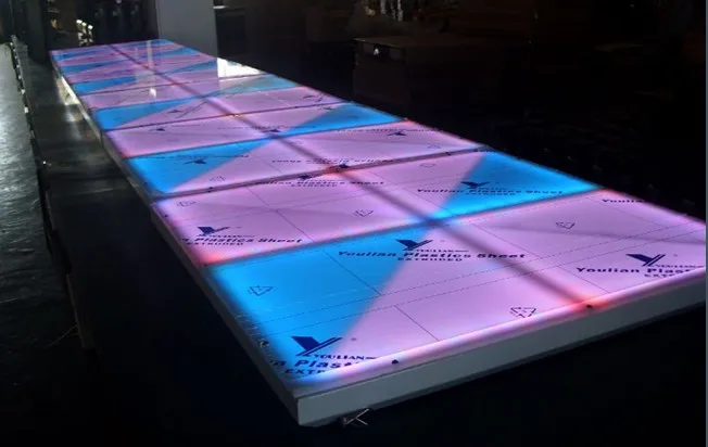 Цветная светодиодная панель TIPTOP RGB для танцев 1 м * алюминиевая рама подвал из АБС