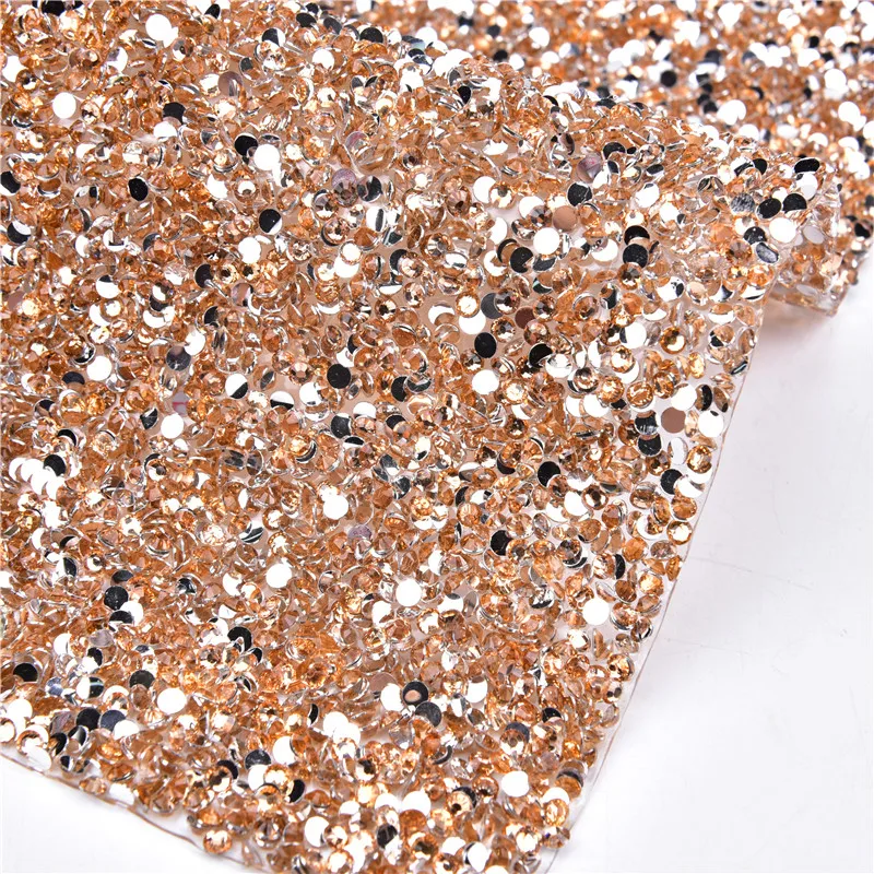 1 лист Bling из цветных полимеров 24X40Cm плоские стразы на сетчатой основе отделкой