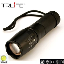 LED CREE XM-L2 Flashlight 8000lumen Torch Zoomable Tactical Flashlight for 18650/26650/AAA for Hunting Camping