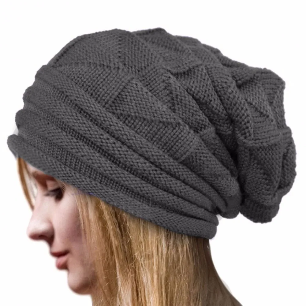 

Baggy Beanie Oversize Unisex Men Women Knit Winter Hat Ski Slouchy Cap