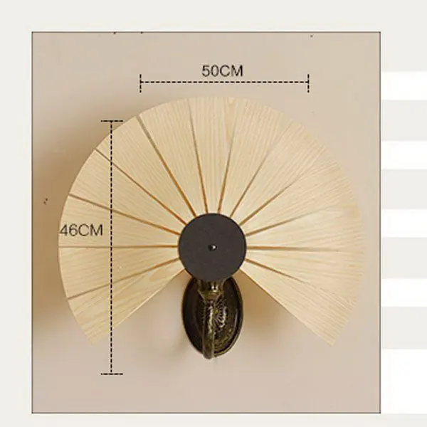 Юго-Восточной кора Спальня бра современный китайский веерообразные шпон бра коридор Творческий барная стойка стены Освещение