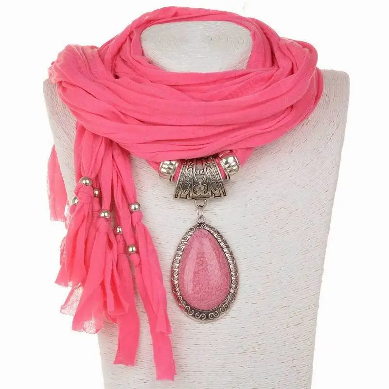 Весенний шарф RUNMEIFA из полиэстера подвеска ювелирные изделия сплава