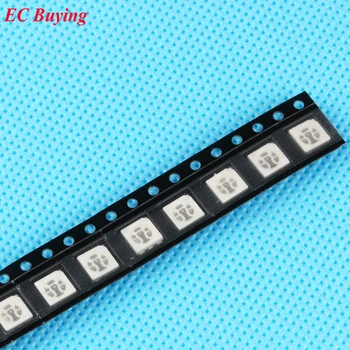

50pcs Ultra Bright 5050 LED SMD RGB Chip Surface Mount Light-Emitting Diode LED SMT Bead Lamp Light DIY Practice Colorful