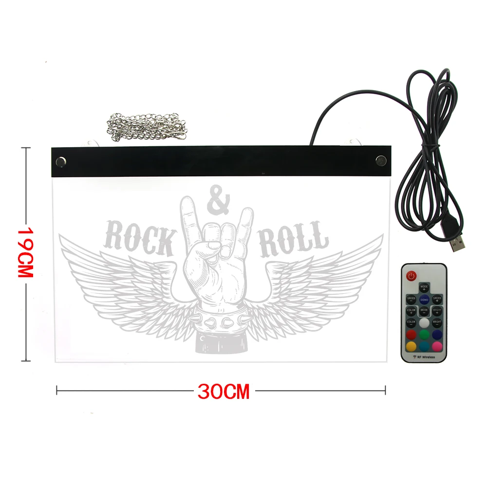 Индивидуальная светодиодная неоновая вывеска Rock & Roll музыкальный фестиваль