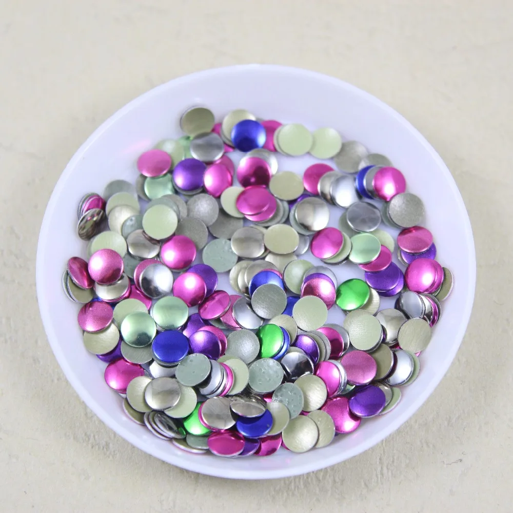 

720 pcs/lot 5mm round strass hotfix aluminum metalic Rhinestone trim with adhesive Hot drilling DIY clothes/garment accessories