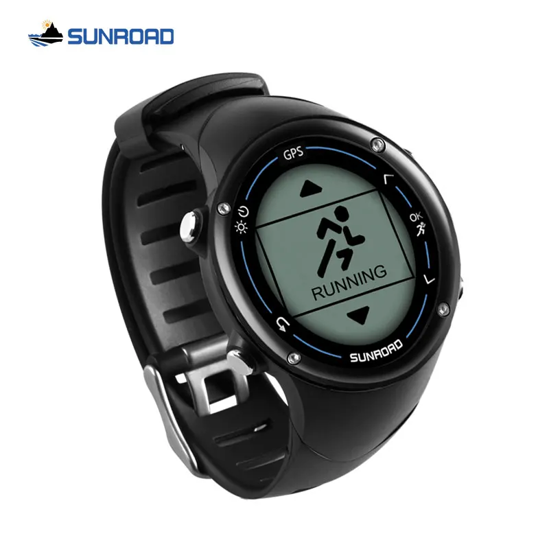 Relogio Masculino, SUNROAD, цифровые, gps, спортивные часы, мужские, умные, Bluetooth, пульсометр, счетчик калорий, шагомер, часы для мужчин - Цвет: Black