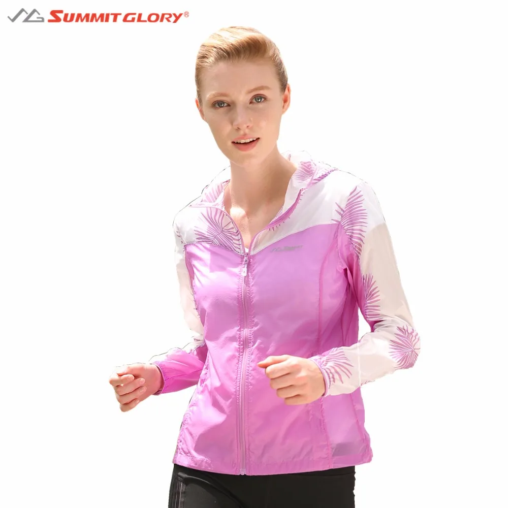 Women's Super Light Outdoor Sun Protective Jackets Summit Glory Print