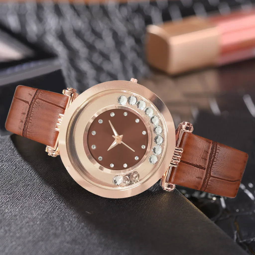 Бренд Vansvar, лидер продаж, кожаный ремешок, Стильные кварцевые женские часы, Топ бренд, часы, модные повседневные наручные часы, Relojes 533 - Цвет: Brown