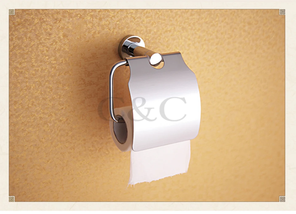 

Toilet Roll Holder Noble And Elegant Solid Copper Chrome Plating Bathroom Paper Holder 1912