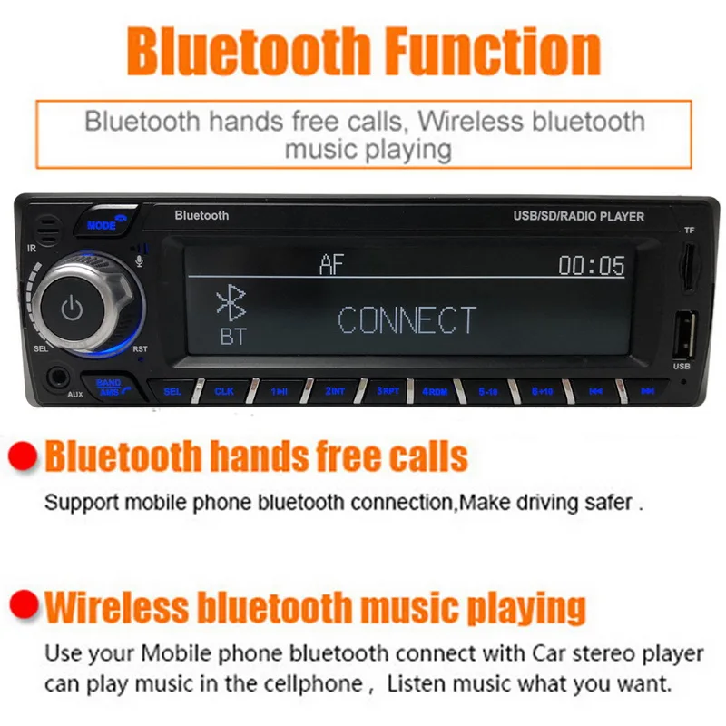 Автомобильная Bluetooth карта машина цифровой аудио вещания 1 Din автомобильное радио FM USB SD MP3/WMA RDS DAB+ lcd экран Новинка Hands-Free