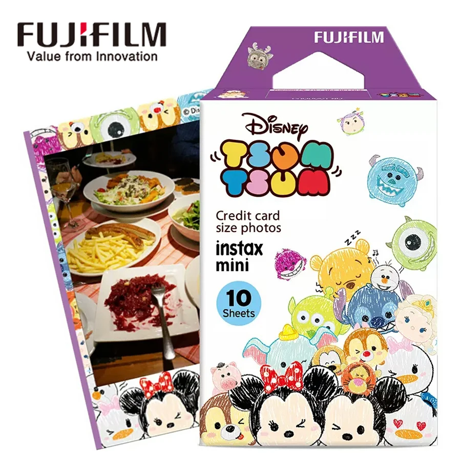 Подлинная 10 листов Fujifilm instax мини фильм Цум Края пленки для Мгновенного Камеры 8 7 s