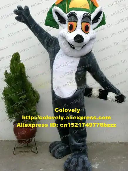Madagascar King Julian Lemur Lemuroid Lemuridae Mascot Costume Adult Cartoon Character Family Gifts Manners Ceremony Zz7407 Mascot Aliexpress