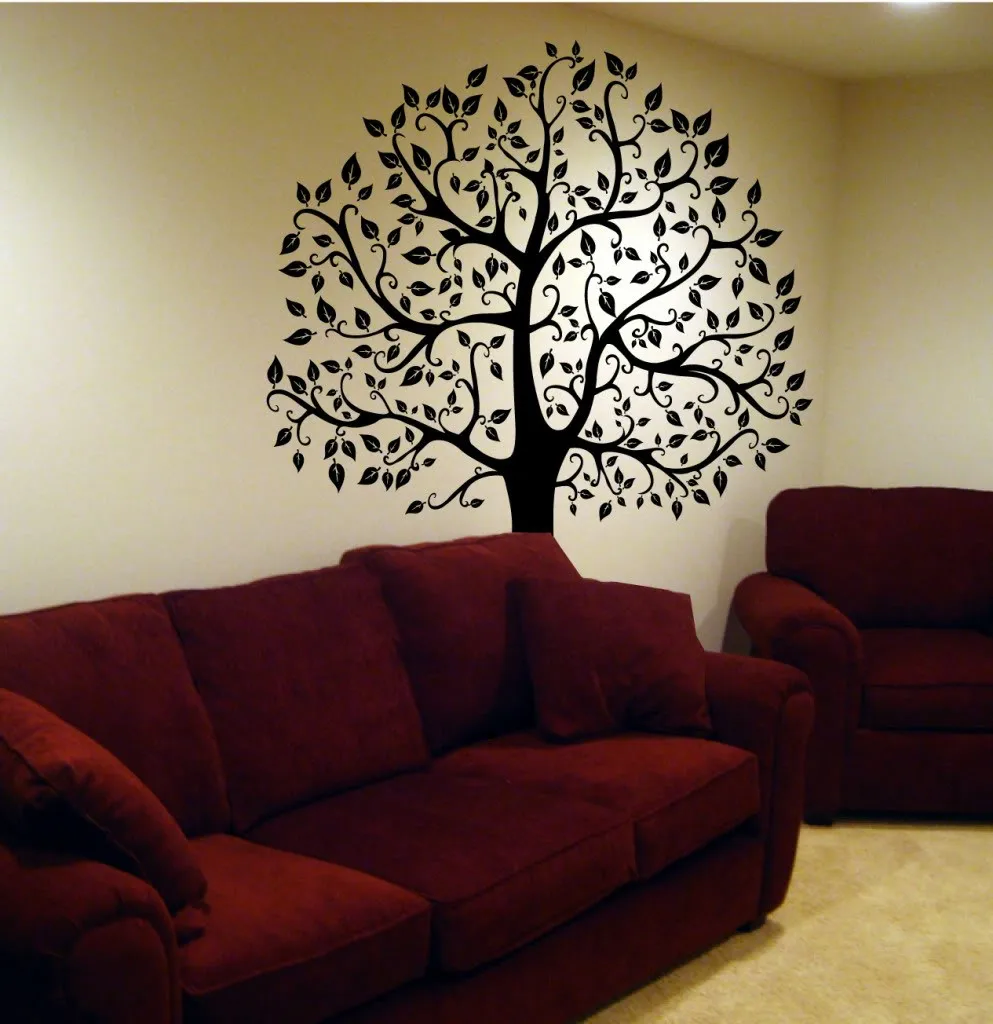 Wall Decal 6 FT WHITE TREE Deco Art Sticker Mural Wall Decal 6 FT WHITE TREE Deco Art Sticker Mural