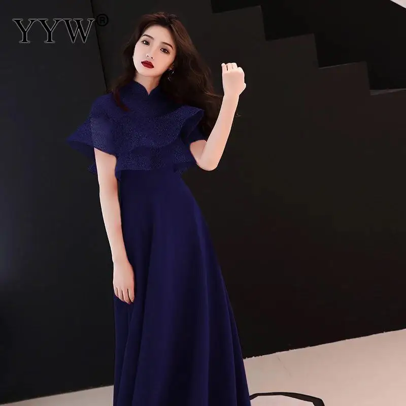 Robes De Soiree элегантное женское вечернее платье 2020 с однотонным гофрированным