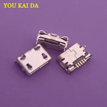 

50pcs micro USB 5pin jack Ox horn Four leg plate socket Female socket USB connector Ox horn short needle mini usb