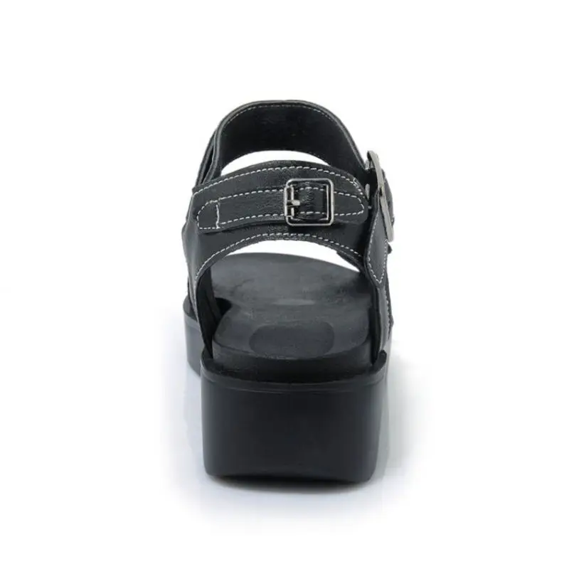 Coolcept حجم 30-44 Woen المصارع أسافين الصنادل الكاحل حزام مشبك منصة تافه الصنادل الصيف أحذية النساء مثير الأحذية