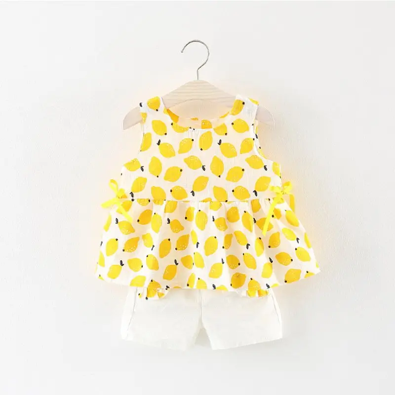 New Born Baby Girls Clothing Sets Princess Dress Tops+Hot short Pants 2 Pcs Kids Outfits Sets 2018 Children Summer Clothes Set (2)