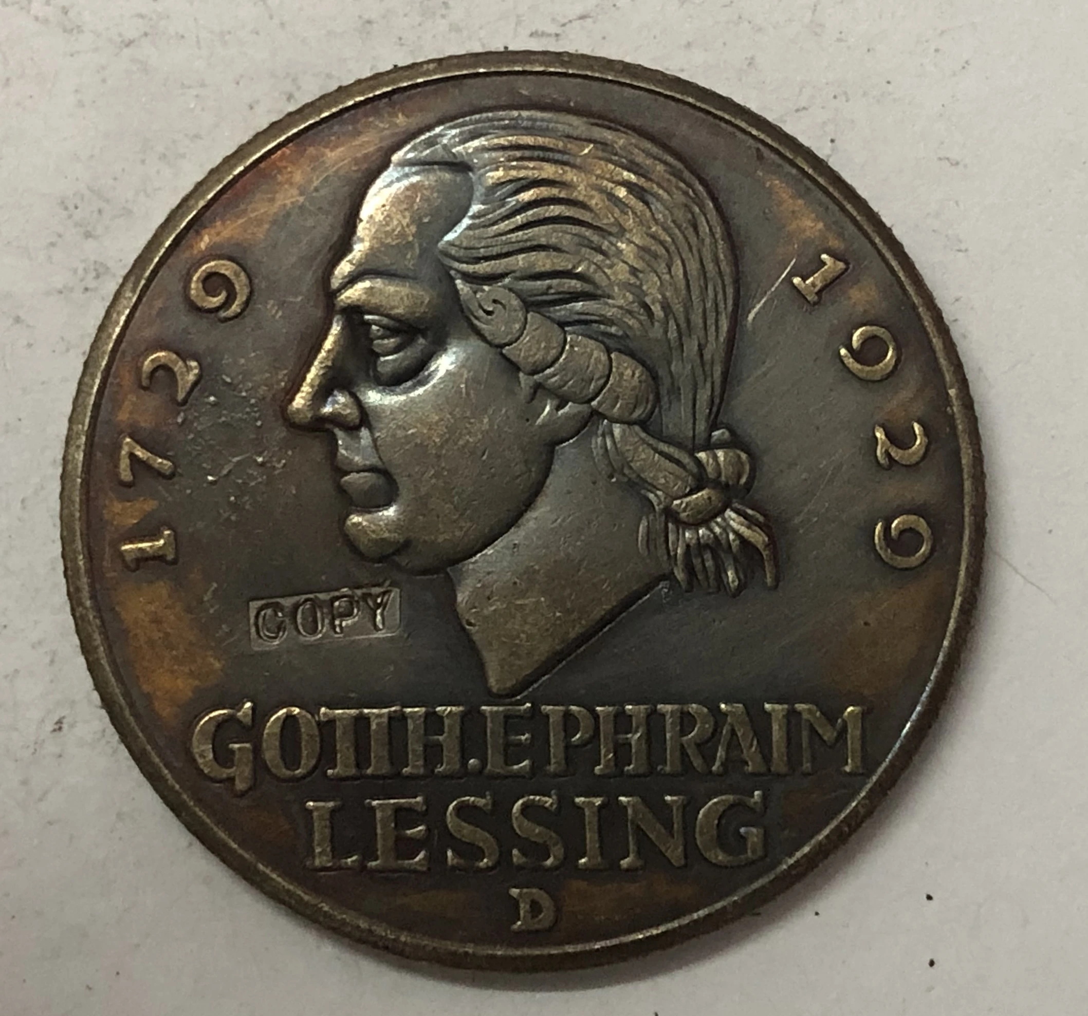 1929 Germania 3 Reichsmark Lessing