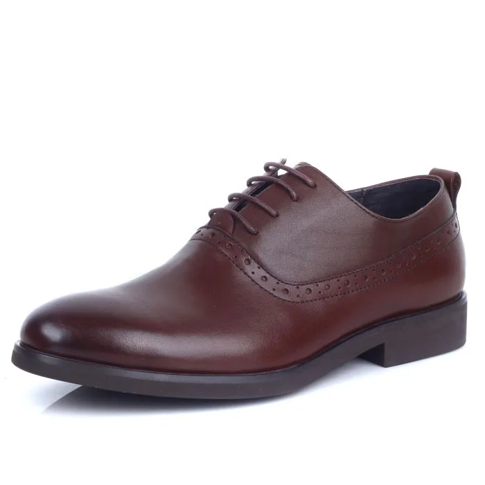 

In 2 Color 2016 New Fashion 100% Genuine Leather Formal Brand Brogues Oxford Men's Dress Lace up Brogues Shoes For Men GLM086