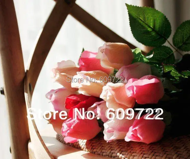 Свадебный домашний Декор Свадебный поставщик настоящий сенсорный латексный PU искусственный букет розы розовый FL114 Искусственные цветы искусственное