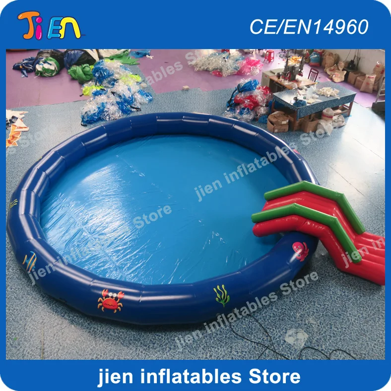 

Free air shipping fast shipping inflatable pool with slide / air tight small inflatable water slide / inflatable swimming pool