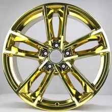 Красивый золотой Хромированный Цвет 18 дюймов 18x8,0 5x112 автомобильные литые колесные диски подходят для Audi