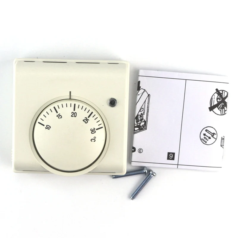 6A 220 В AC механический комнатный воздушный Термостат Регулятор напольного отопления термостат регулятор температуры Регулировка температуры