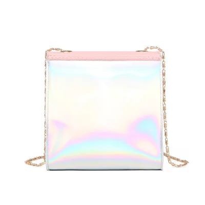 Мода ПВХ клапаном Для женщин Crossbody сумка цепи Посланник Сумка Lady женские блестки