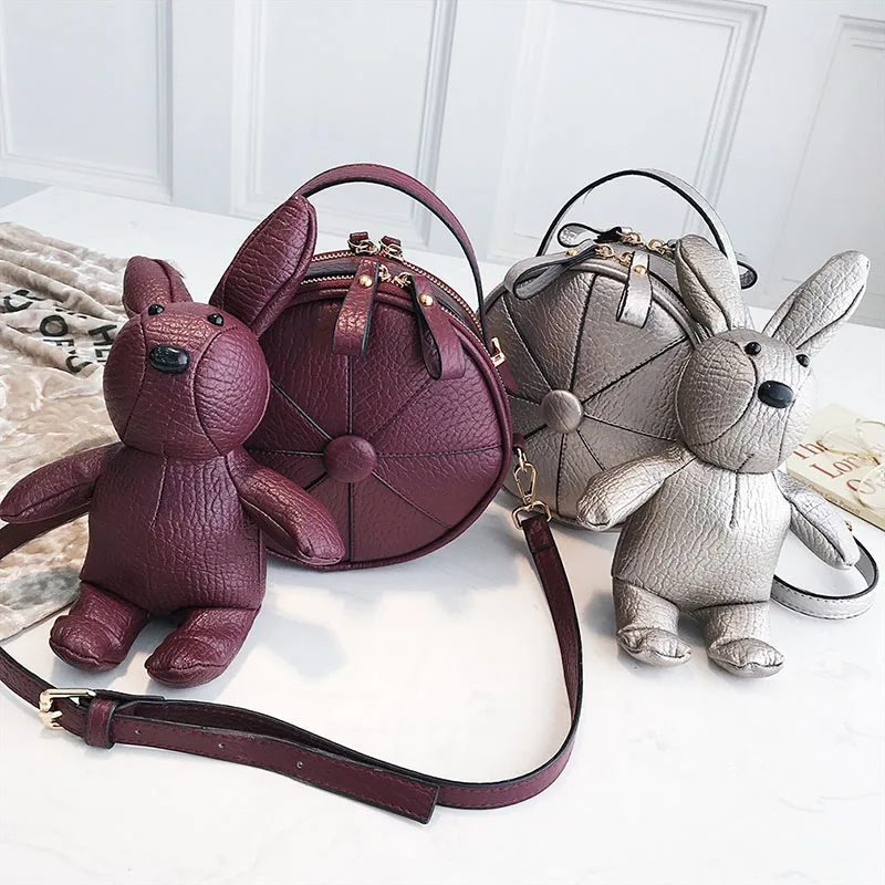 

Korean Cartoon Fashion Doll Women Handbag Girl Shoulder Bag Tote Ladies Sport Bag Round Package High Quality Shoulder Bag