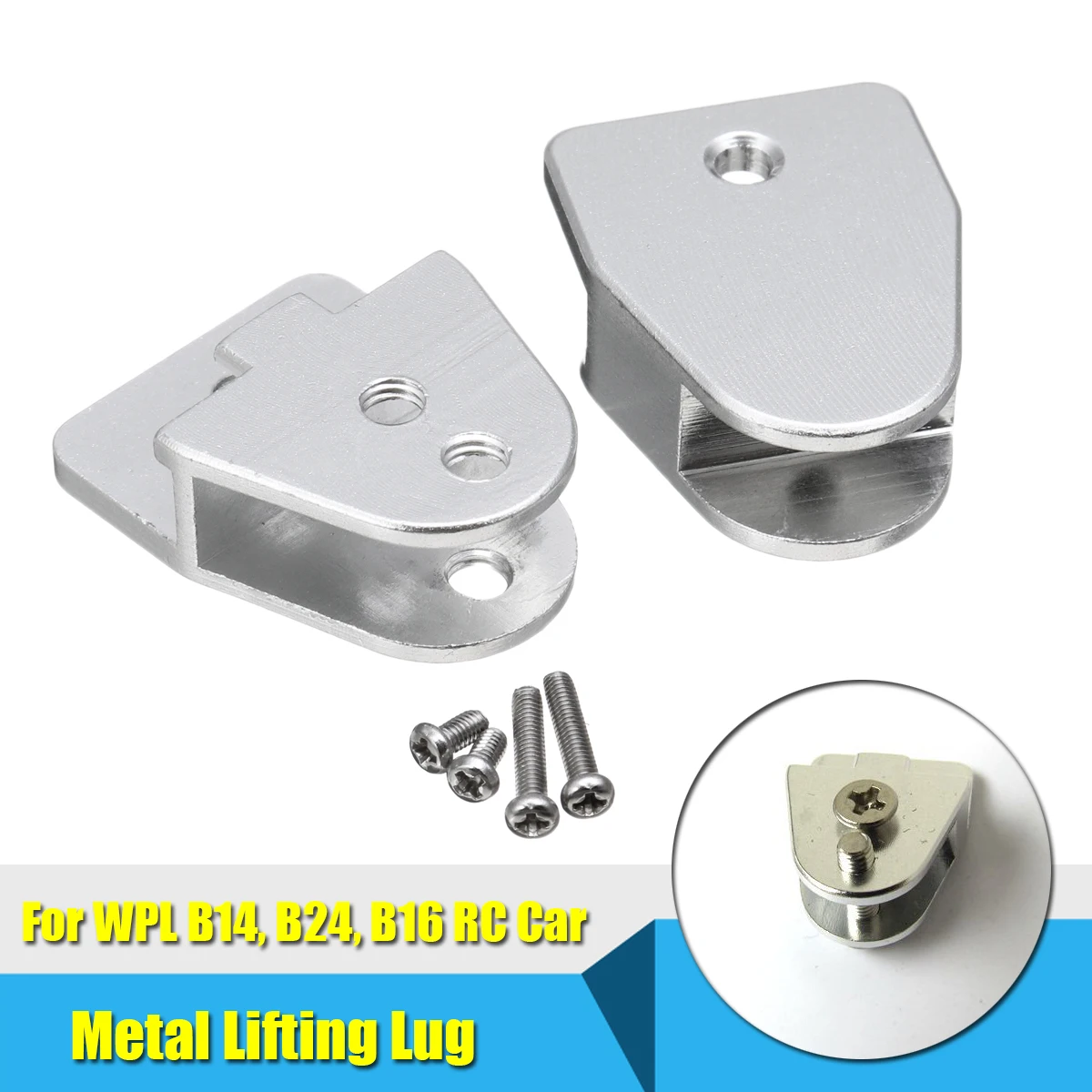 

Upgrade Spare Parts Metal Lifting Lug RC Car For 1/16 WPL B14 B24 B16 2Pcs Truck Silver Parts Screw Set Cool Accessior
