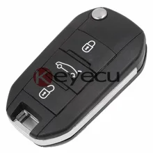 Remote Key Shell Case Fob Refit 3 Button for CITROEN C2 C3 C4 C5 C6 C8 XSARA PICASSO (Non-grooves No Battery Hold on Back Lid)