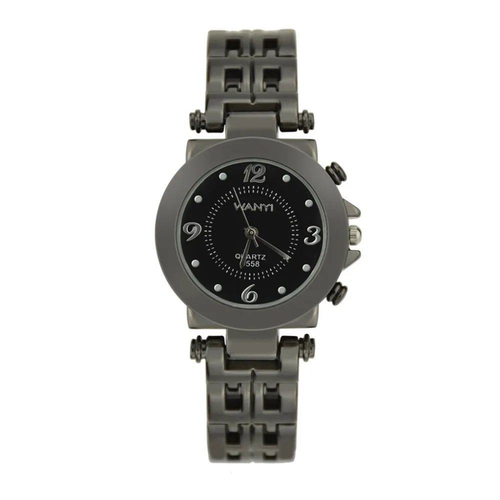 

Fashion Black Glass Mirror Handsome Ladies Watch Temperamental Women's Watches Business And Simple Horloge Dames Nice Clock@50