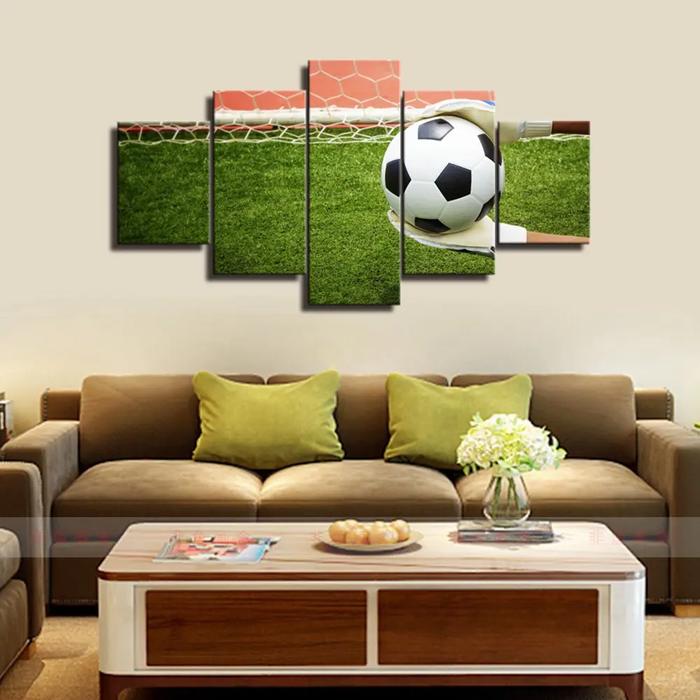 Goalkeeper Grabbed The Football Picture Art Prints On Canvas Painting
