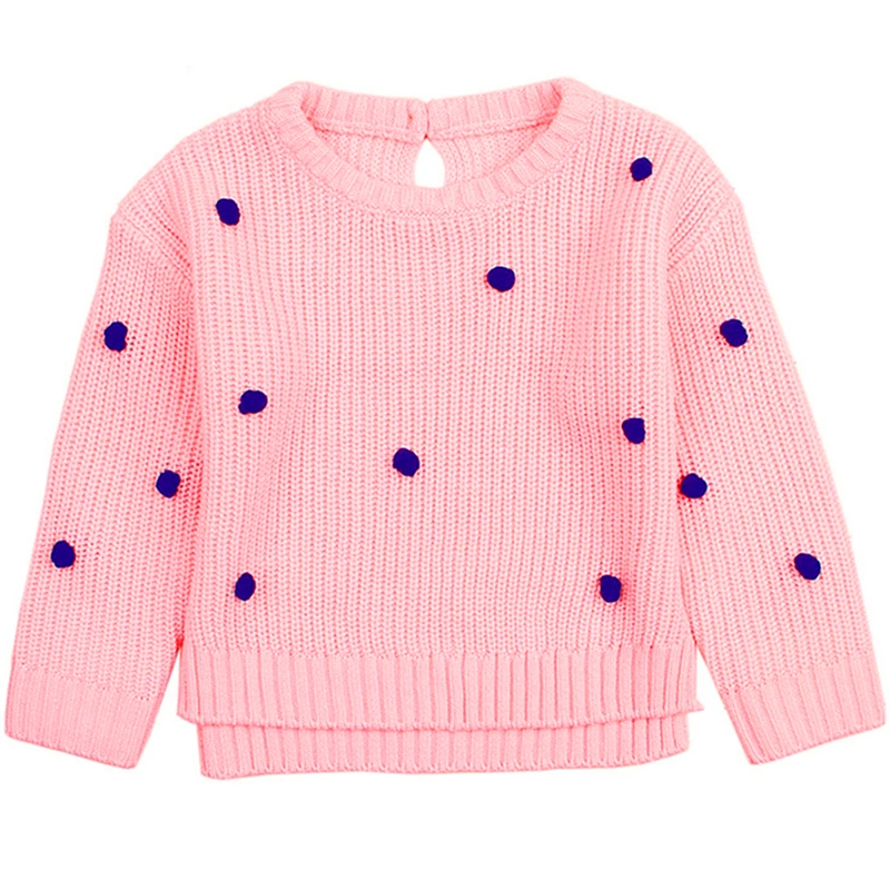 Girls Sweater Spot Baby Girl Clothing Dot Sweater Long Sleeve Kids