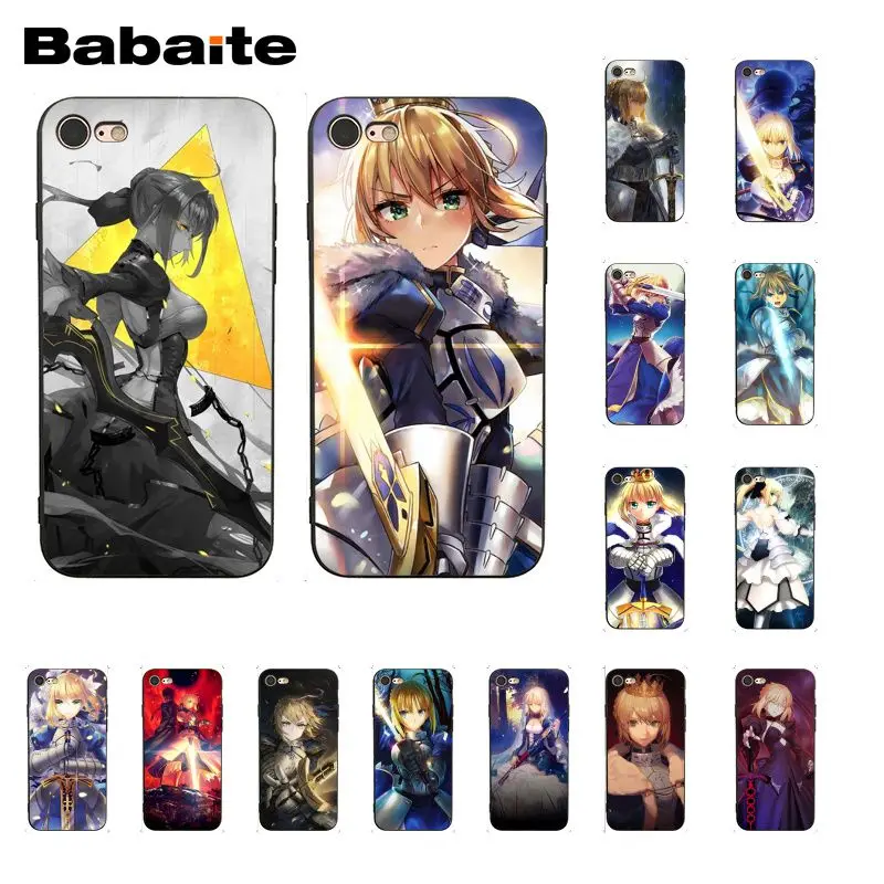 

Babaite Fate Zero Stay Night Saber Anime Phone Case for iphone 11 Pro 11Pro Max 8 7 6 6S Plus X XS MAX 5 5S SE XR