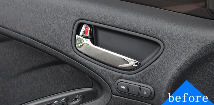 Автомобильная дверь внутренняя ручка Накладка дверная Чаша Декоративные стикеры Блестки для Kia K3 2012- автомобиль-Стайлинг 4 шт./лот B112