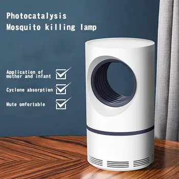 

New 2Pcs LED Mosquito Killer Light 5W USB Smart Optically Controlled Insect Killing Lamp Safe Energy Power Saving #4B05