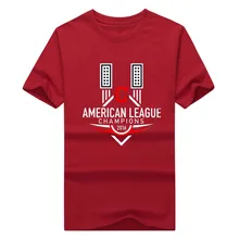 2017 American League Champions AL Champs T-shirt 100% cotton short sleeve o-neck Indians T shirt 1030-1