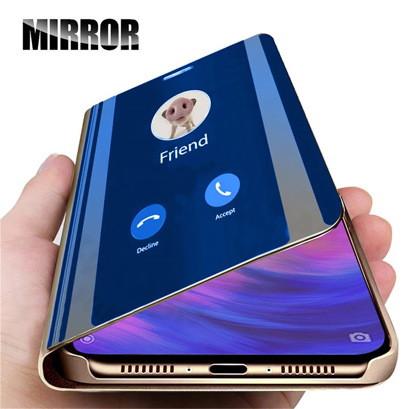 

Smart Mirror Phone Case For Xiaomi Redmi Note 7 6 5 Pro 360 Stand Holder Covers For Xiaomi mi 9 SE 8 Lite Pocophone F1 Pokophone