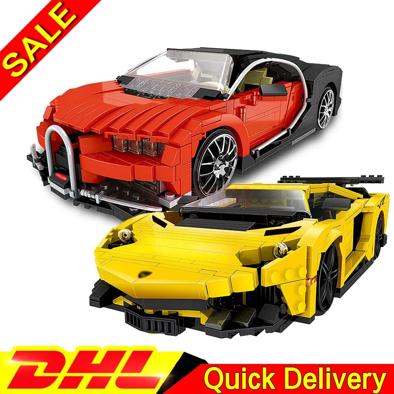 

XingBao 03008 Yellow Flash Racing XingBao 03011 Red Phantom Racing Car Building Blocks Bricks leleings Toys Model DIY