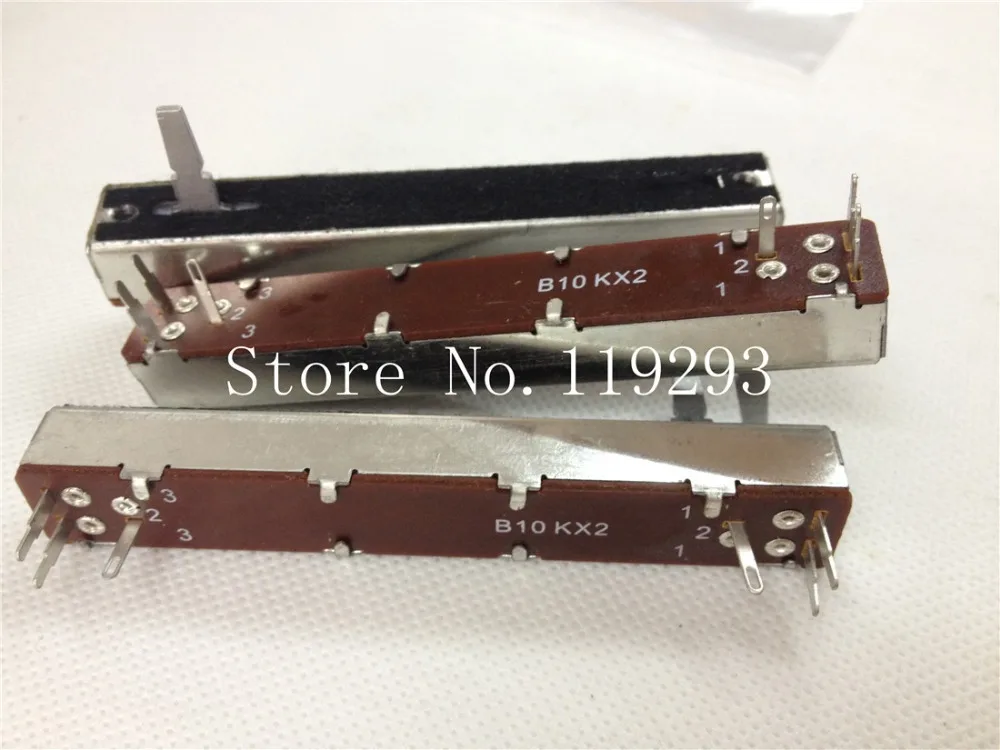 

[BELLA]SL-608G B10KX2 A10KX2 Slide fader double Potentiometer switch 88MM tuning Taipower positioner handle 15MMC--10PCS/LOT