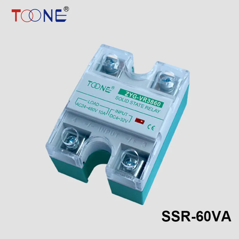 SSR 60VA 60A AC 24 380V Output Covered Adjustable Solid State Module