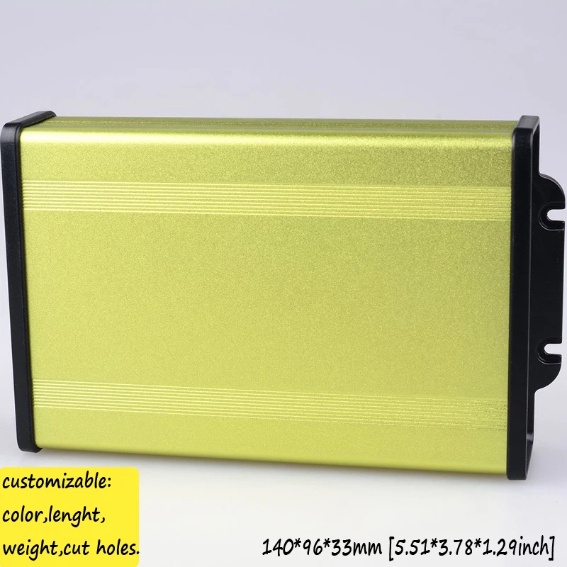 [6 цветов] 140*96*33 мм алюминиевая коробка для корпус для электронных проектов алюминиевый шкаф для электрощитка коробка diy Корпус Чехлы «сделай сам»